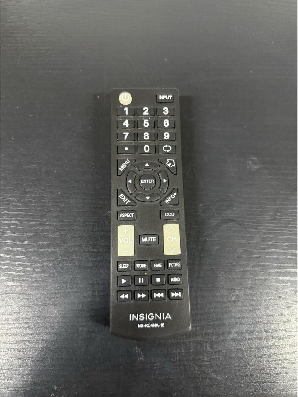 Insignia Remote Control (NS-RC4NA-16) for Select Insignia TVs - Black